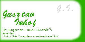 gusztav imhof business card